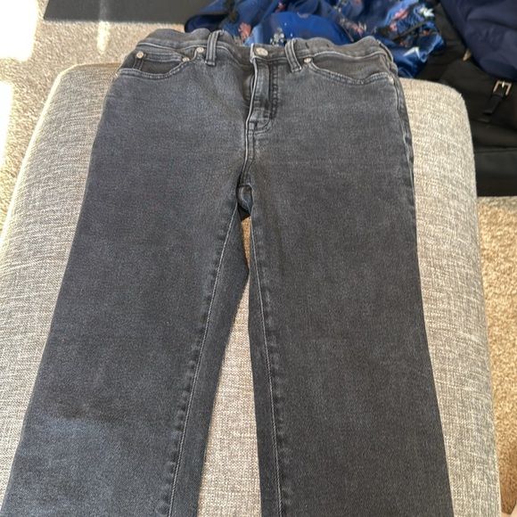 - Madewell Cali Demi Boot Jeans Black Wash High Rise Stretch Crop Size 24 - Picture 14 of 14